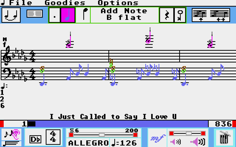 Music Studio Songs atari screenshot